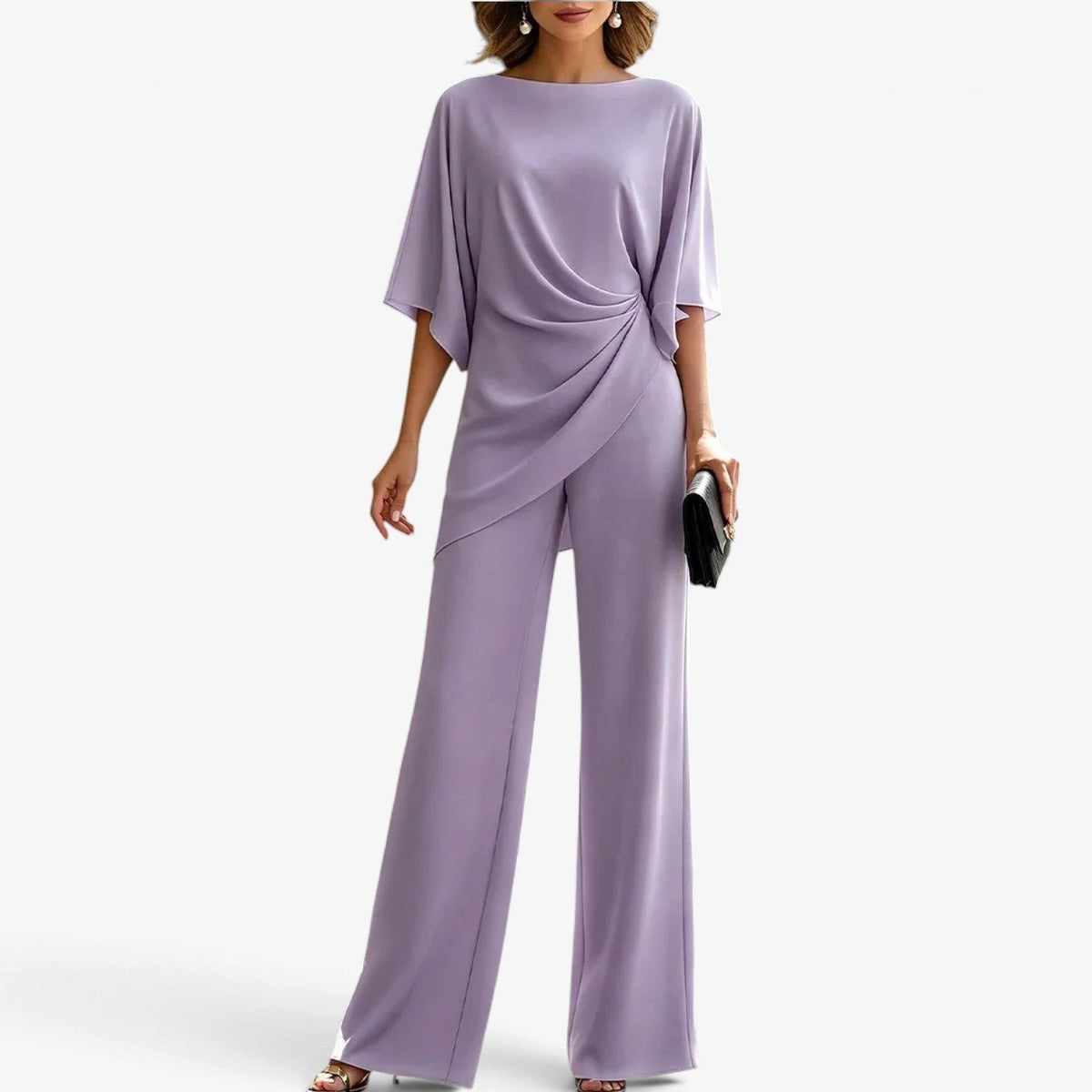 Lucienne™ Asymmetric Flowing Jumpsuit