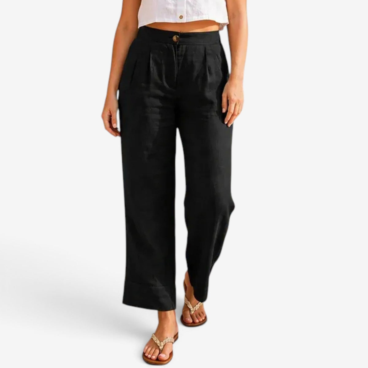 Cefira™ Cropped linen pants