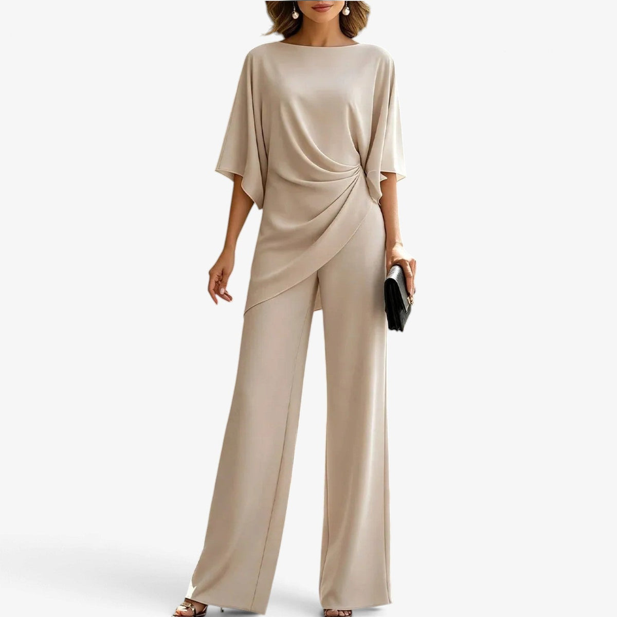 Lucienne™ Asymmetric Flowing Jumpsuit