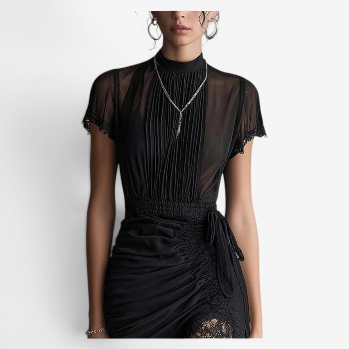Naela™ Short draped dress