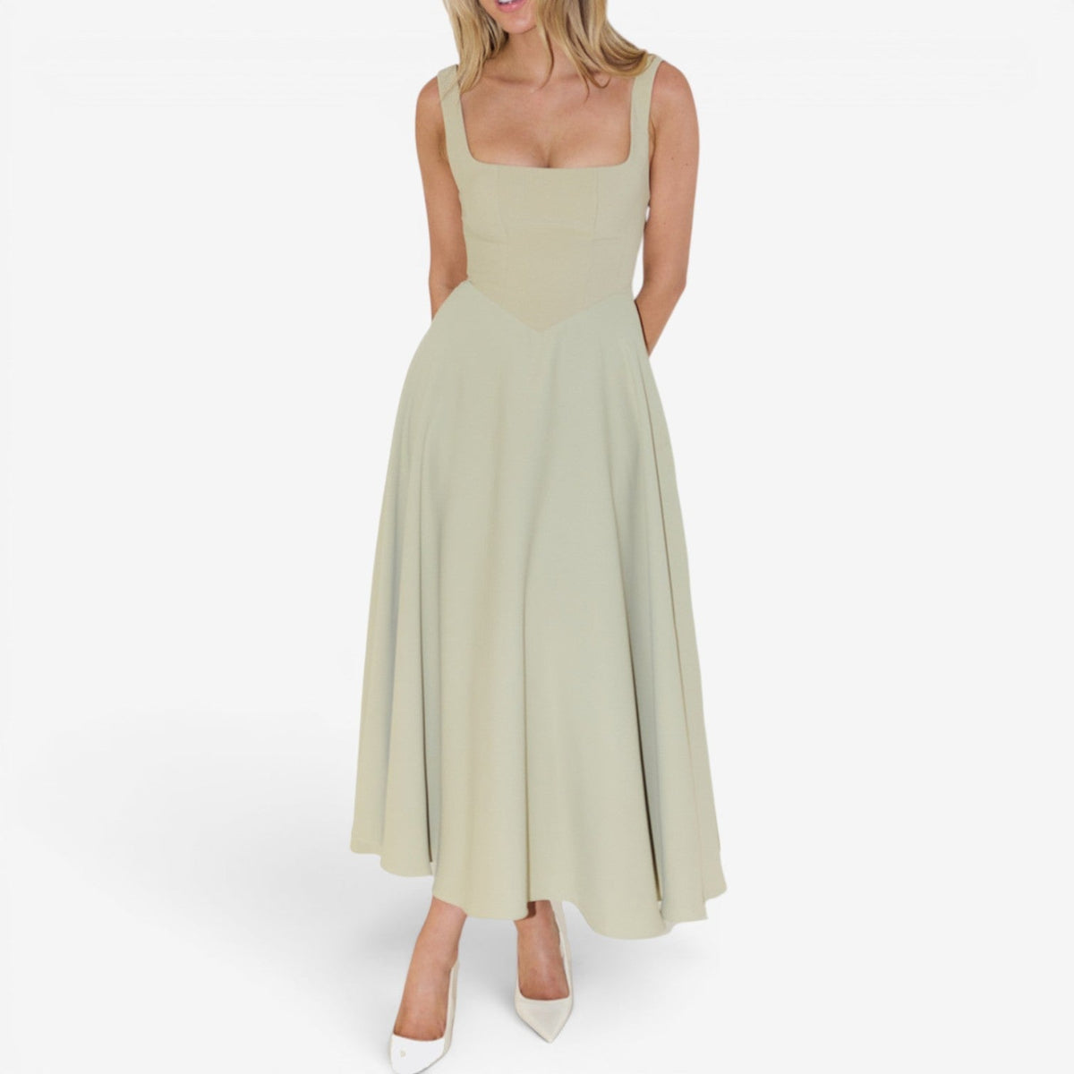 Louisa™ Flared midi dress