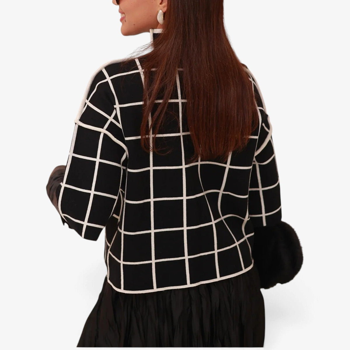 Margaux™ Geometric High-Neck Sweater