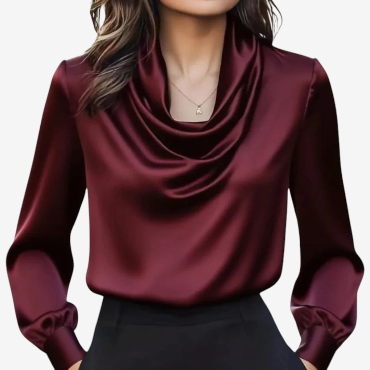 Katia™ Draped Collar Blouse