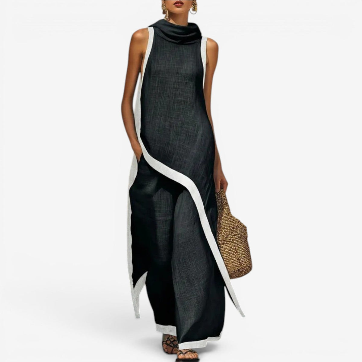 Sanne™ Two-Tone Long Jumpsuit