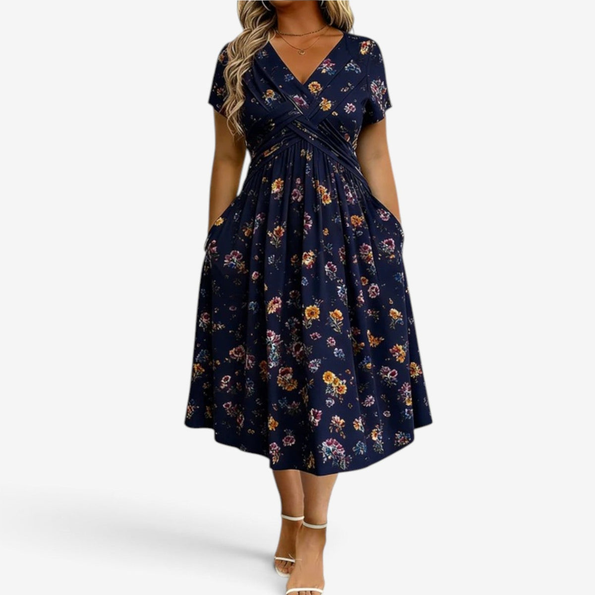 Aura™ Midi dress with sleeves