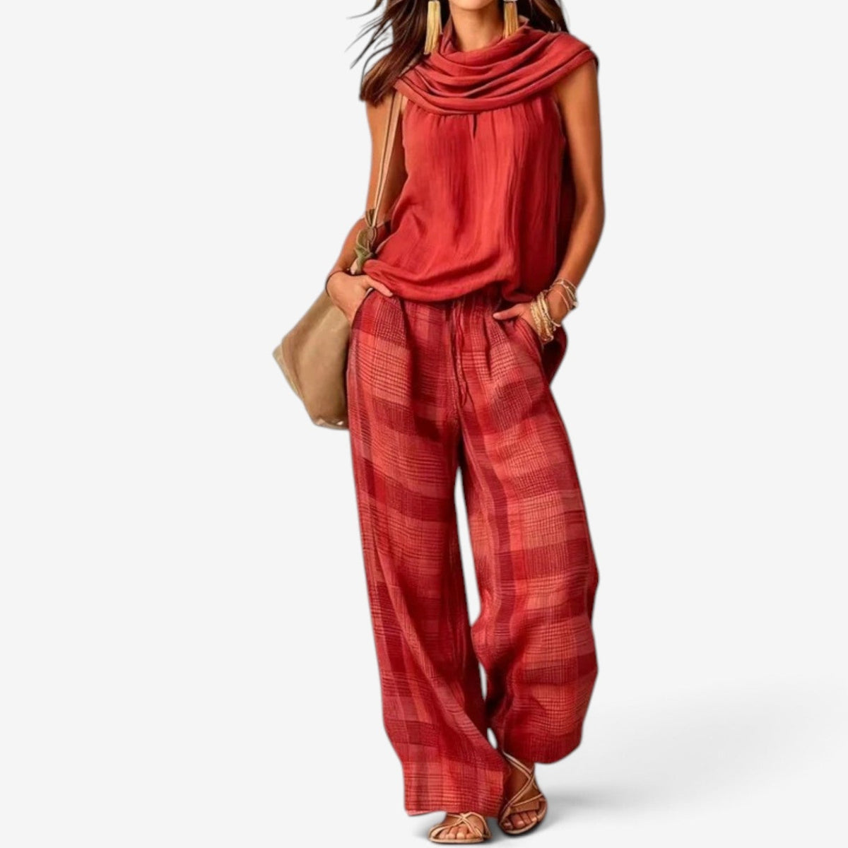 Carina™ Sleeveless top pants set