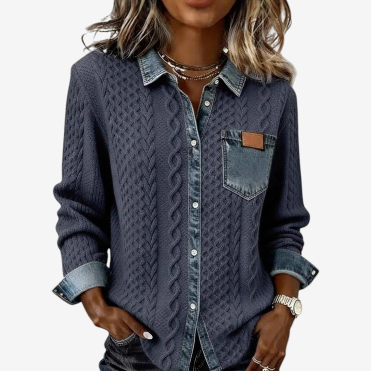 Cicchelli™ Knit Sweater with Collar