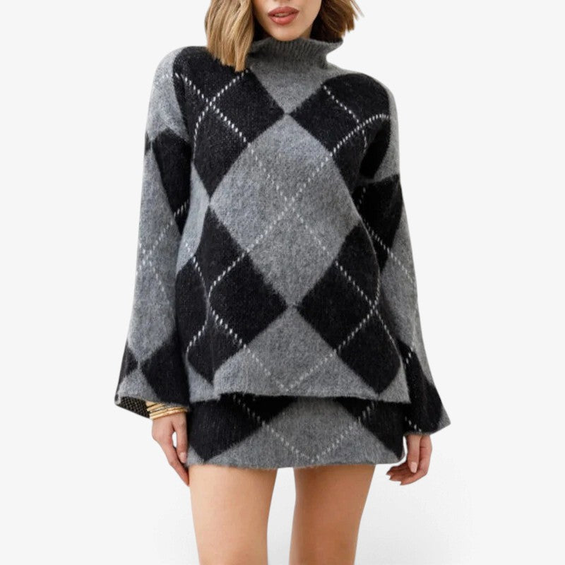 Marthe™ Diamond Pattern Two-Piece Knit