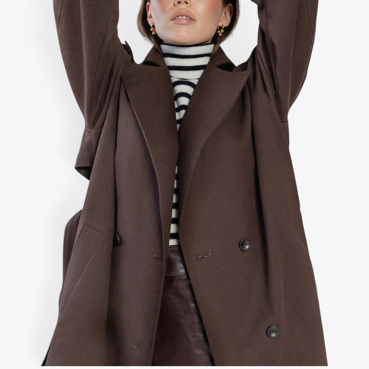 Coralie™ Structured Long Trench Coat