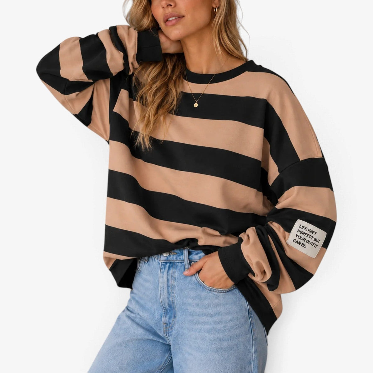 Harley™ Striped Oversized Sweatshirt