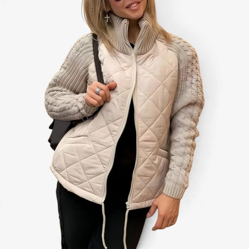 Brielle™ Quilted Knit-Sleeve Jacket