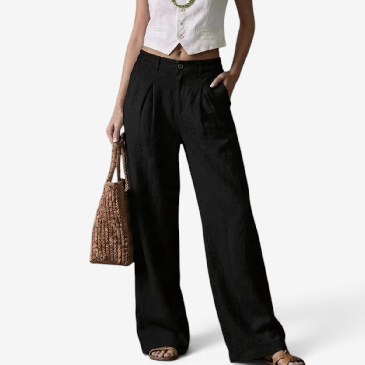 Noira™ Pleated wide-leg pants
