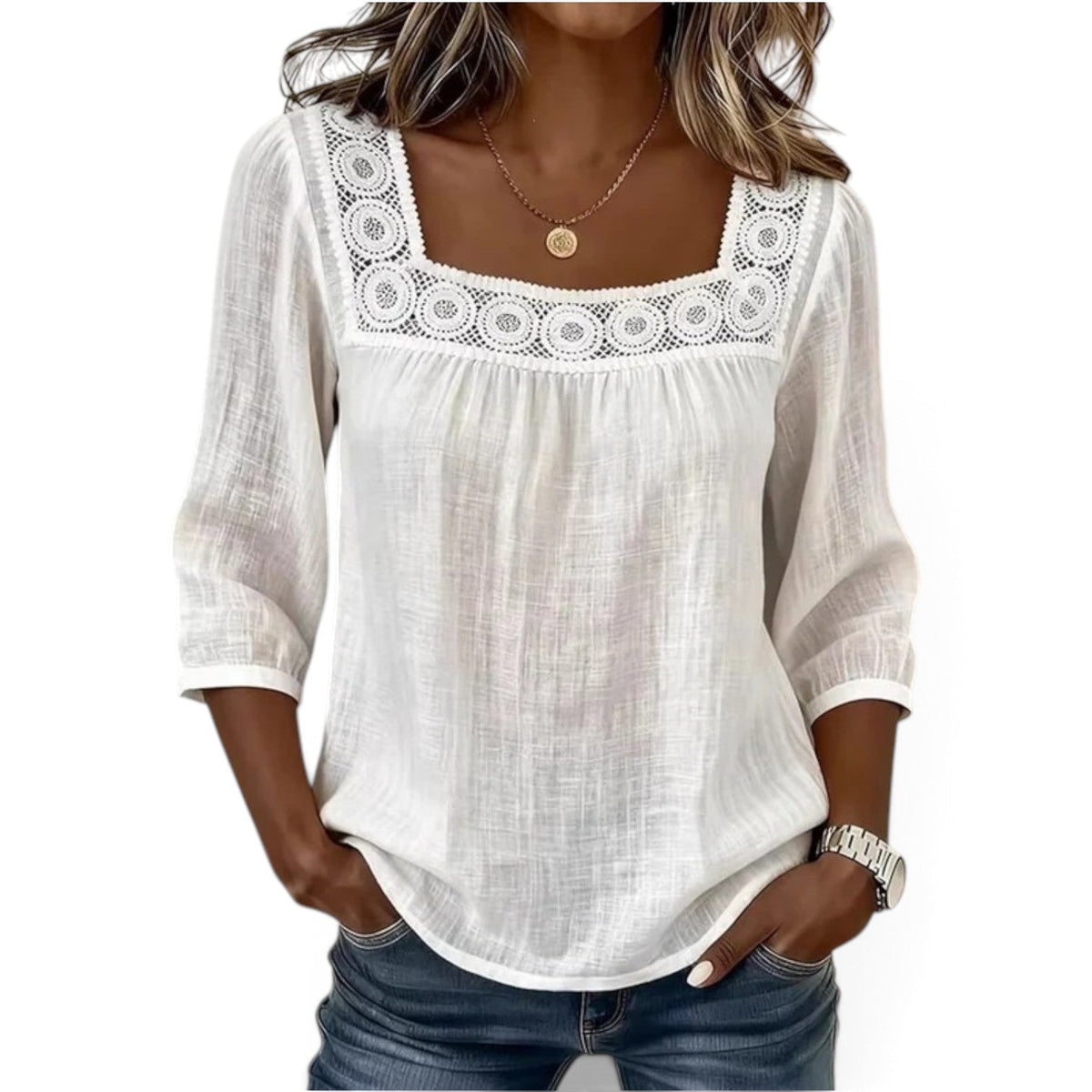 Luciene™ Square-neck sleeve top