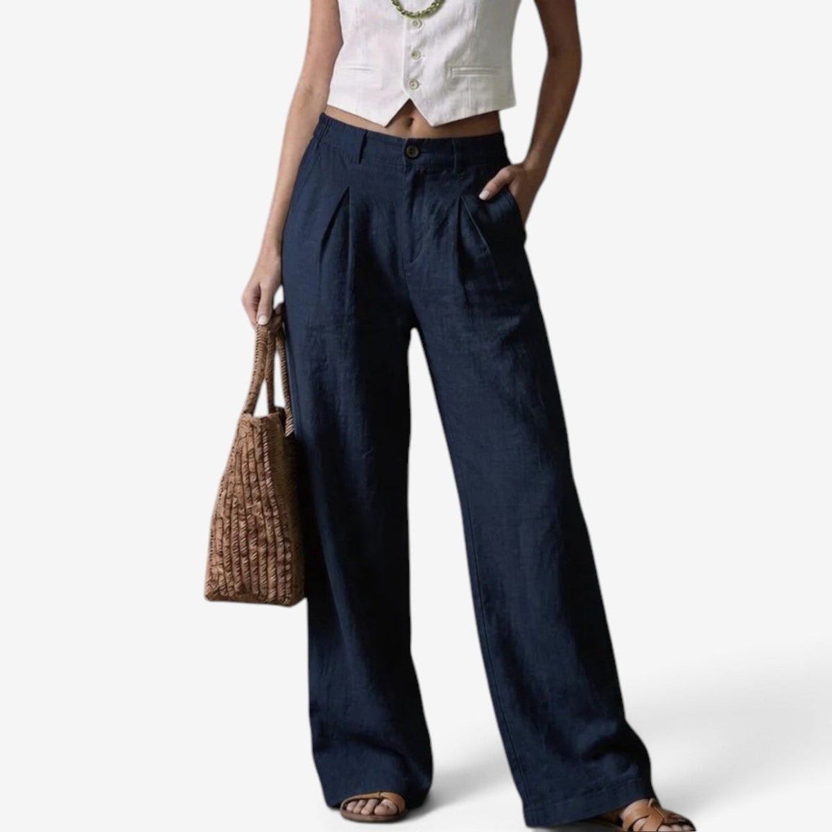 Noira™ Pleated wide-leg pants