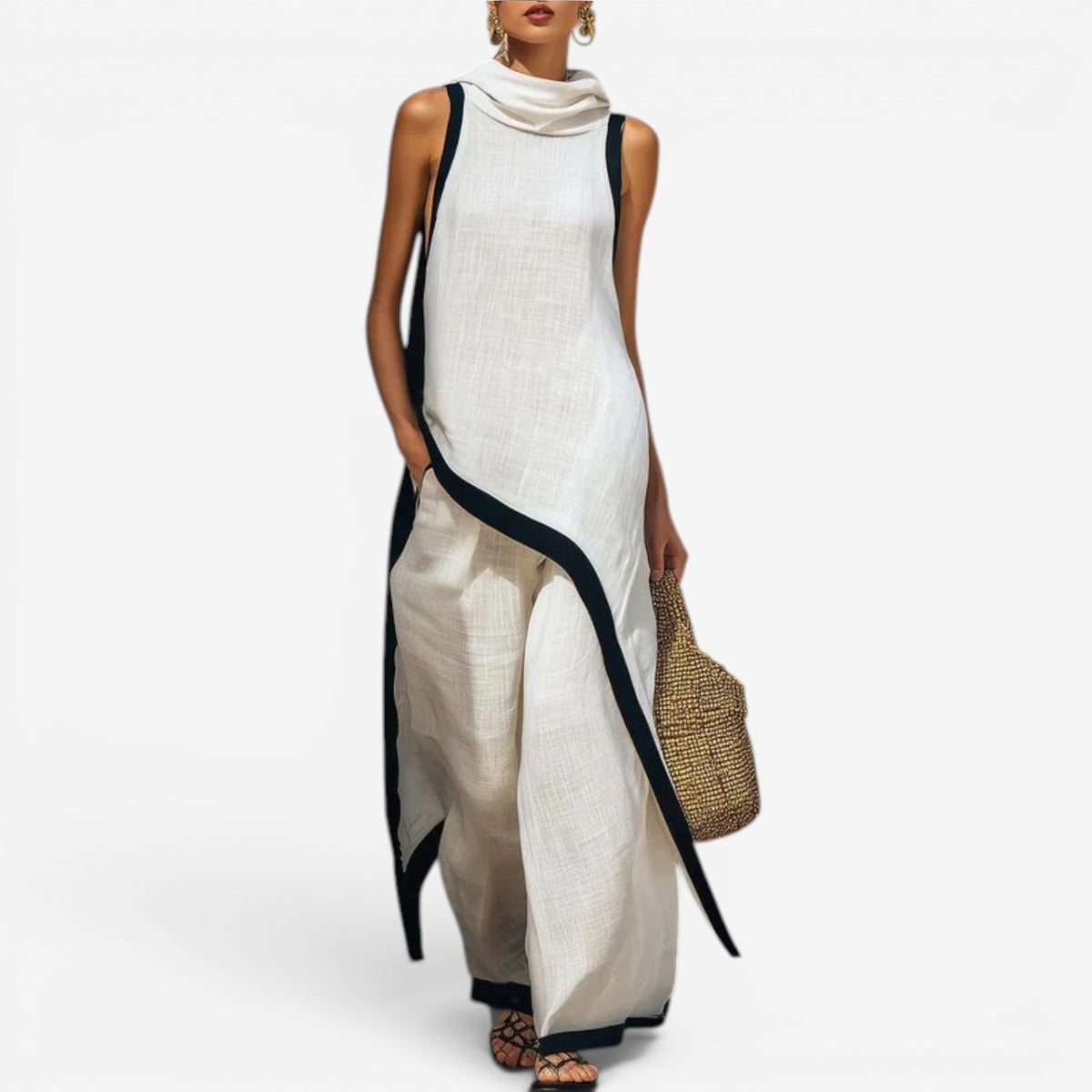 Sanne™ Two-Tone Long Jumpsuit