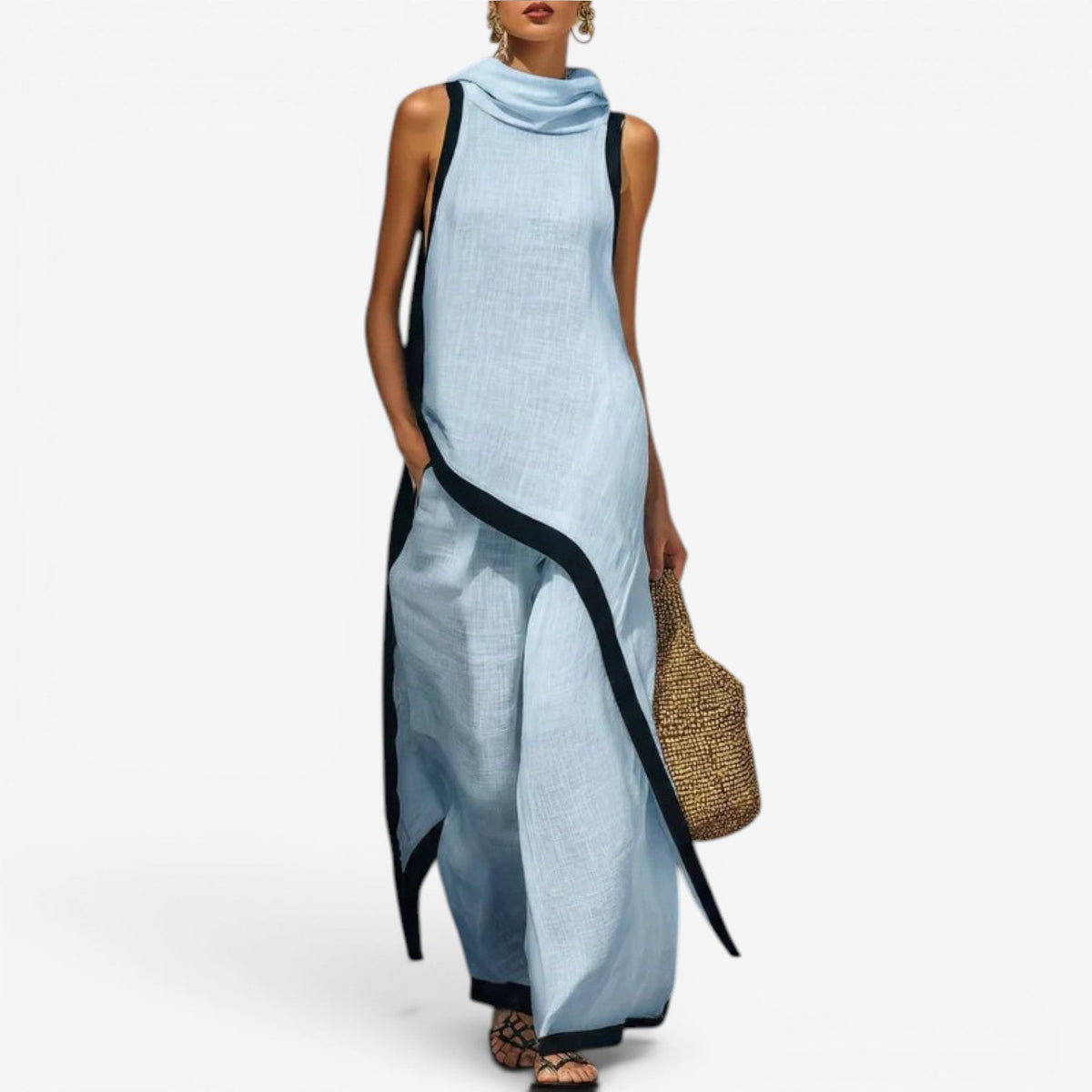 Sanne™ Two-Tone Long Jumpsuit