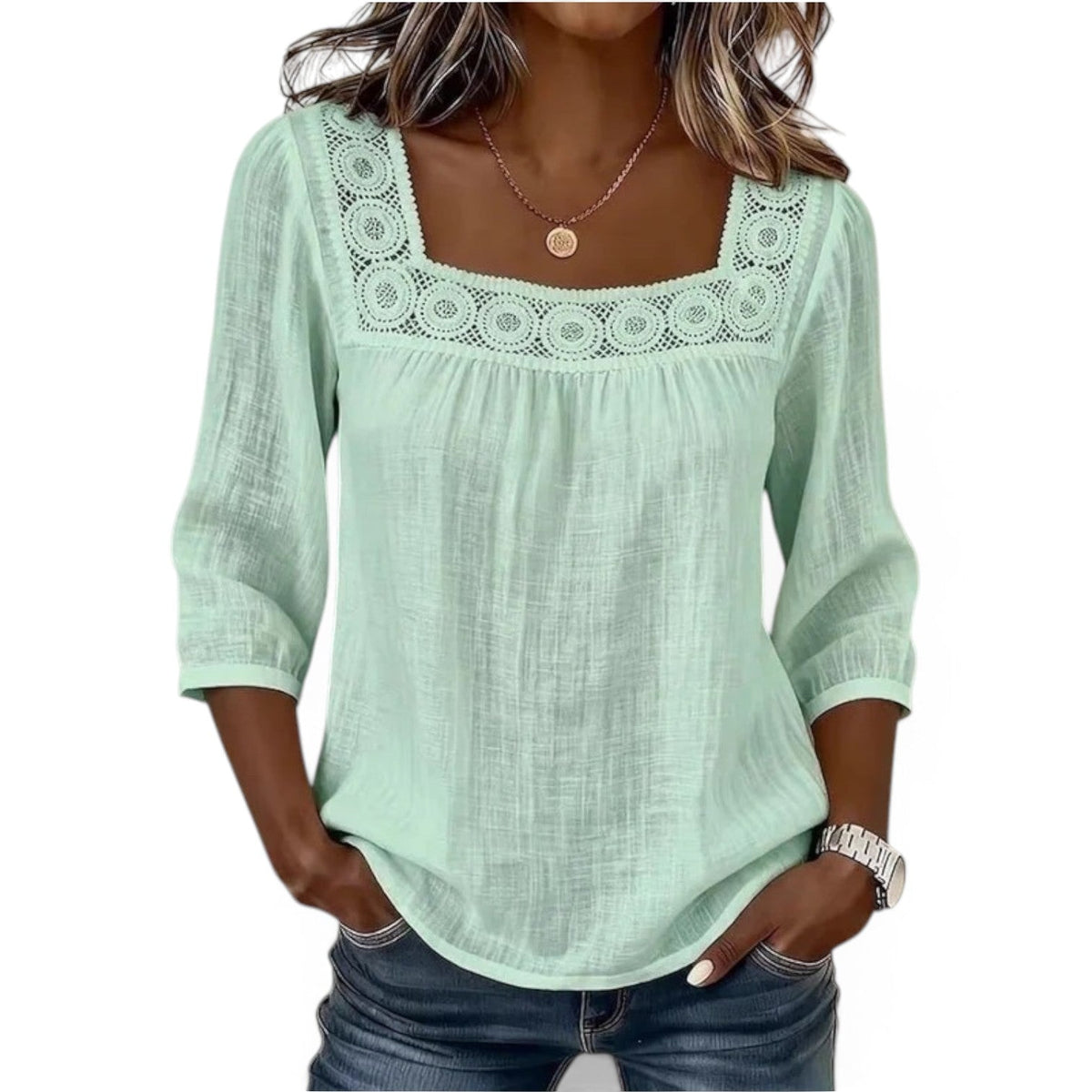 Luciene™ Square-neck sleeve top
