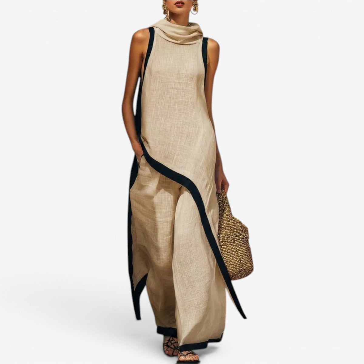 Sanne™ Two-Tone Long Jumpsuit