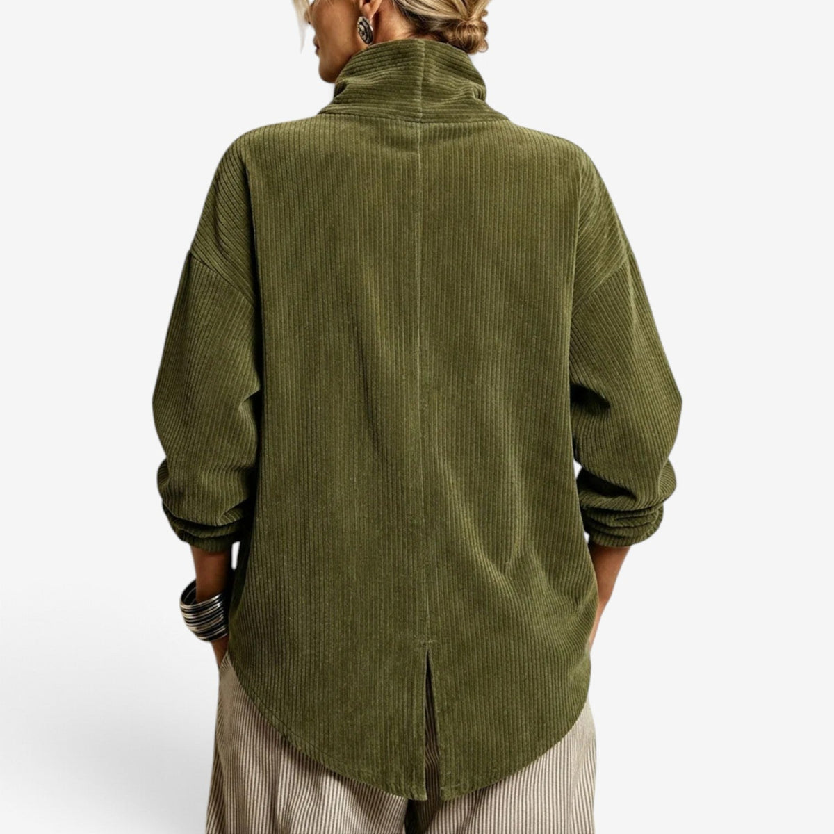 Simone™ Ribbed Asymmetric Button Jacket