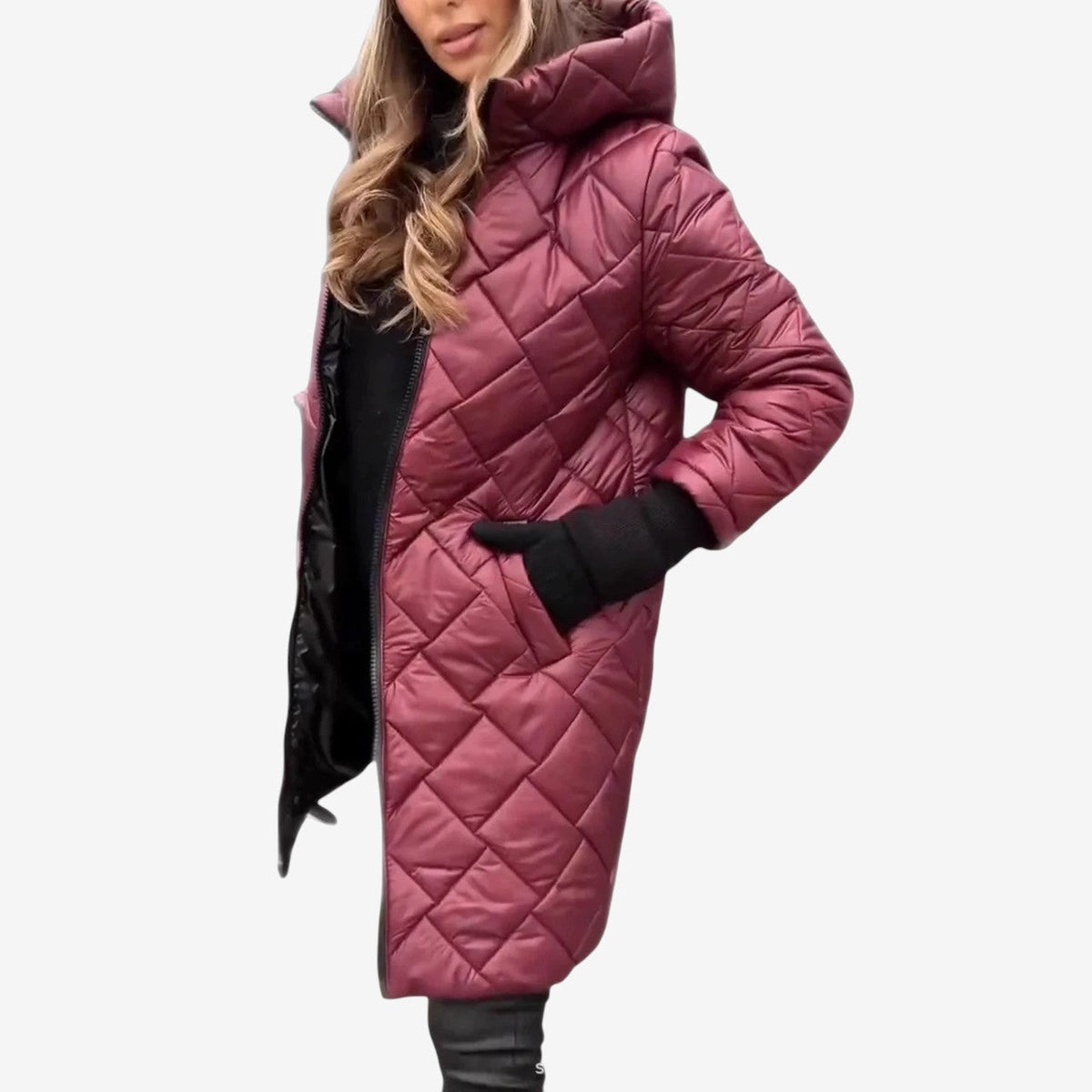 Cathleen™ Quilted Hooded Coat